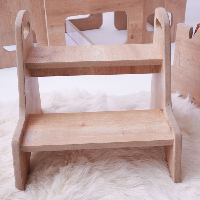 Hanah Home Steps Taburete para niños Marrón